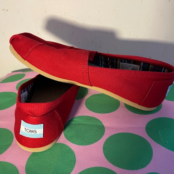 Toms Shoes - Toms Red Canvas Flats